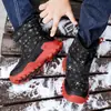 Botas de Nieve de Invierno para Niños Niños y Niñas Acolchadas de Felpa Gruesa Cálidas Botas de Algodón Exterior con Garras de Acero Botas Cortas Zapatos Grandes de Algodón del Noreste
