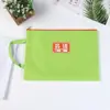 Bolsa de informações portátil A4 bolsa de matérias dupla camada para estudante bolsa com zíper à prova d'água para classificação bolsa para arquivos de provas armazenamento LOGOTIPO