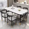 Juego de mesa y sillas para comedor en casa, adecuado para apartamentos, propiedades de alquiler y uso casual; diseño simple y minimalista; mesa rectangular y sillas para uso doméstico