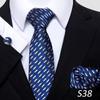 Nova gravata série listra oblíqua azul marinho moda geral masculina para negócios fabricantes de gravatas manuais atacado