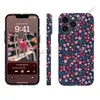 Fondo azul marino, patrón floral retro, funda para teléfono Apple 18 Pro, nueva funda de película ultradelgada para iPhone 15 Pro, cobertura total