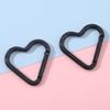 Aleación de Color Pintura Horneada Corazón Melocotón Corazón Mosquetón Hebilla de Seguridad Candado Llavero DIY Accesorios Mochila Gancho Pequeño