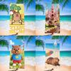 Toalla de Playa de Capibara Nueva Transfronteriza Toalla de Baño de Microfibra de Dibujos Animados para Niños Capibara Absorbente Secado Rápido