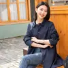 Casaco Feminino Yun Yun Primavera e Outono 2026 Novo Estilo Gola Lapela com Forro Elegante Trench Coat Petite Comprimento Médio Sobretudo