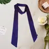Bufanda de Seda Delgada Estrecha Larga Monocromática de Amazon Transfronteriza Bufanda Pequeña de Color Sólido de Gama Alta Cinta Versátil Estilo Coreano para Bolso