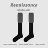 Calcetines Originales Renaissance para Mujer, Calcetines Largos de Otoño e Invierno, Calcetines Holgados Sin Costuras Hasta la Rodilla, Calcetines Versátiles de Color Sólido de Algodón para Mujer