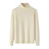 Suéter de Cashmere Feminino Gola Alta 100% Cashmere Puro Novo Manga Longa Pulôver Grosso Tricotado Camada Base Inverno