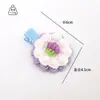 Pasadores de Lana Tejidos a Mano, Accesorios para el Cabello Trenzados, Pinzas de Pico de Pato de Crema Lista para Pastel, Estilo Dulce
