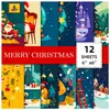 12 Folhas/Pacote Compra Direta Transfronteiriça Material para Diário Papel de Fundo DIY Álbum de Fotos Scrapbook Papel de Presente Padrão de Cartão de Arte
