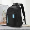 Mochila de Negocios Transfronteriza Casual Simple Negro Puro Tela Oxford Mochila Escolar Gran Capacidad Mochila para Computadora de Viajero de Negocios