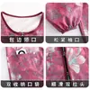 Ropa exterior de estilo étnico retro, delantal resistente al agua de manga larga, bata de cobertura total para uso en la cocina, uniforme de trabajo para mujer para catering y servicio de alimentos