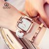 Reloj GUOU de Hong Kong para mujer, moderno y personalizado, con temperamento de entrada, reloj de lujo para celebridades de Internet, reloj cuadrado para mujer.