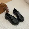 Mocasines para mujer, Mary Janes estilo británico, nueva colección 2026, adecuados para primavera y otoño, zapatos estilo JK, que aumentan la altura, zapatos pequeños de cuero, con suela gruesa