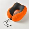Almohada en forma de U de algodón viscoelástico para el cuello, almohada para el cuello, almohada para el cuello en forma de U, juego de viaje de tres piezas, almohada de avión de tela magnética, almohada en forma de U personalizada