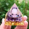 Bola de Cristal 73 Estilos Pirámide Bola de Cristal Transfronteriza Pirámide de Piedra Triturada Artesanías para el Hogar Adornos de Resina