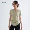 Roupa de Yoga de Verão Feminina Manga Curta Fitness Esportiva Tamanho Grande Pilates Roupas de Treino Outono Inicial Respirável Camiseta de Corrida