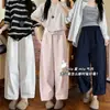 Pantalones de maternidad nuevos de verano, pantalones zanahoria de seda helada, pantalones rectos de pierna ancha para usar como prenda exterior, pantalones cropped para petite, pantalones harén