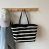 Bolso de Playa de Verano para Mujer 2025 Nuevo Bolso Tote de Gran Capacidad Bolso de Mano Tejido a la Moda Bolso de Hombro Estilo Extranjero