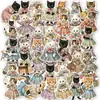 50 nuevos stickers de gato de escape de Downton Abbey transfronterizos, lindos stickers impermeables de disfraces de mascotas para planificadores