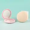 Maquiagem, Pó Leve, Blush, Retoque e Maquiagem, Sombra para Olhos Portátil, Iluminador, Tampa Flip-Top, Cosméticos Redondos com Espelho