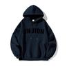 Sudadera con capucha con alfabeto retro estilo americano para hombre, nueva de primavera y otoño, estilo Hong Kong, alta calle, marca Duffy Shuai Chao, con forro polar, chaqueta para estudiante