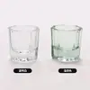 Taza para Limpiar Pinceles de Nail Art, Vaso Octagonal de Cristal, Vaso para Mezclar Colores, Recipiente Octagonal de Cristal para Quitaesmalte Líquido, Vaso sin Tapa, Vaso para Mezclar