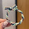 Banda de goma para el cabello para mujer, tocado de cuerda, aro elástico para el cabello, sencillo, famoso en Internet, accesorios para el cabello sencillos, funda de cuero, cuerda fina para el cabello para mujer