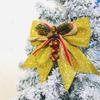 Moño Grande Navidad Moño de Polvo Dorado Colgante para Árbol de Navidad Decoración Navideña Regalo Corbata Navideña