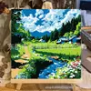 Nuevo Pintura al Óleo Digital DIY Tamaño Pequeño Dibujos Animados Infantiles para Colorear Arte de Pared Curativo Puesto del Mercado Nocturno Venta al por Mayor