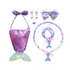 Comércio Exterior Transfronteiriço Moda Infantil Vestido Princesa Sem Mangas Moderno Cauda de Peixe Saia Longa Meninas Sereia Pequenas Mangas Voadoras Vestido de Lantejoulas