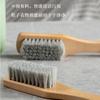 Cepillo para Zapatos de Madera Maciza de Mango Largo de Uso Diario en el Hogar, Cepillo de Cerdas Suaves y Duras para Uso en Casa, Herramienta Multifuncional Profesional para Limpiar Zapatos