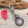 Accesorios Punk Fabricante Transfronterizo Venta Directa Estilo Europeo y Americano Retro Hombres Aleación Cuero Llavero Pequeños Regalos de Cuero