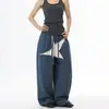 Diseño de Patchwork Estilo Americano Cordón Holgadas Deportivas Pantalones de Chándal Unisex Nueva Marca de Moda Rectos Sueltos Casuales Pantalones de Moda
