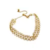 Pulsera Calada de Encaje Transfronteriza Chapada en Oro Real de 18k Pulsera Europea y Americana Calada de Lujo Ligero Pulsera Simple de Alta Gama para Mujeres