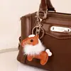 En stock Llavero de caballo pequeño de felpa estilo coreano ins Maillard bufanda pequeña accesorio para bolso de caballo accesorios para bolso fábrica
