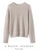 2024 Nuevo Otoño e Invierno Ropa de Punto de Cachemira para Mujer Ropa de Punto Jersey Holgado Versátil de Cuello Redondo Ropa de Punto de Cachemira