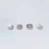 Plata de Ley S925 Redondo Retro Hueco Espaciador de Cuentas DIY Pulsera de Cuentas Collar Espaciador Joyería Accesorios de Plata