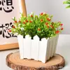 Venta al por mayor de fábrica maceta de flores artificiales maceta con flores artificiales arreglo floral artístico maceta pequeña plantación verde valla suculenta maceta pequeña de bonsái