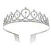 Diadema de Corona de Princesa para Fiesta de Cumpleaños de Amazon Transfronteriza, Corona Completa de Diamantes Exquisita para Fiesta de Ceremonia de Adultos, Venta al por Mayor