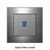 Enchufe Eléctrico Británico 13A Carga Rápida USB tipo-c Estándar Británico Pie Cuadrado Panel Metálico Gris Aluminio Dibujado con Alambre Edición Hong Kong y Macao