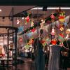 HM92047ds Adornos navideños Diseño de escena navideña Decoración Pegatinas para ventanas de vidrio Pegatinas para ventanas Pegatinas de pared navideñas