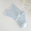 Calcetines de Seda de Morera para Mujer Verano Delgados Frescos Transpirables de Longitud Media Color Sólido Combinan con Todo Calcetines de Hielo Calcetines de Doble Aguja Sin Costuras