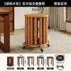 Bancos tejidas de ratán apilables para almacenamiento, Bancos apilables de madera maciza, Bancos de repuesto para mesa de comedor del hogar, Bancos de madera combinados cuatro en uno