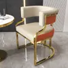 Cadeira de Jantar Simples e Luxuosa, Cadeira de Maquiagem para Quarto de Menina, Cadeira de Recepção para Negócios, Cadeira de Manicure, Cadeira Sofá para Mahjong