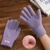 Guantes de punto multicolores de venta caliente transfronteriza para mujer, otoño e invierno, cálidos, de moda, para exteriores, ciclismo, esencial para atuendo moderno