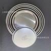 Disco de placa de acero inoxidable coreano 304, bandeja plana dorada comercial, plato de salchicha de cuero frío engrosado, plato al vapor