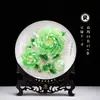 Ornamento de Prato de Porcelana com Peônias Luoyang Cerâmica Fina Doméstica de Alta Qualidade Prato de Parede com Peônias Decoração de Presente para Casamento Empresarial