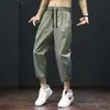 Pantalones Cortos de Hielo de Seda de Nuevo Estilo para Hombre Verano 2026, Pantalones Casuales Holgados Rectos con Cordón de Secado Rápido, Pantalones Jogger Modernos y con Caída