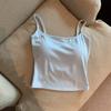 Foto Real y Precio Real Sexy Espalda Cruzada Hermosa Espalda Camisola de Verano para Mujer Nuevo Slim Top Corto