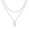 Amazon Moda Europea y Americana Collar Apilado Collar con Colgante Sencillo Diseño en Capas Cadena Personalizada Joyería Regalo para Mujeres
